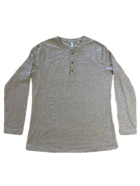 Pegeno Henley Shirt Pullover Long sleeve T-Shirt Tee Unisex Style Casual Men’s L